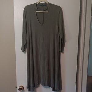 Olive Green Long Sleeve Dress